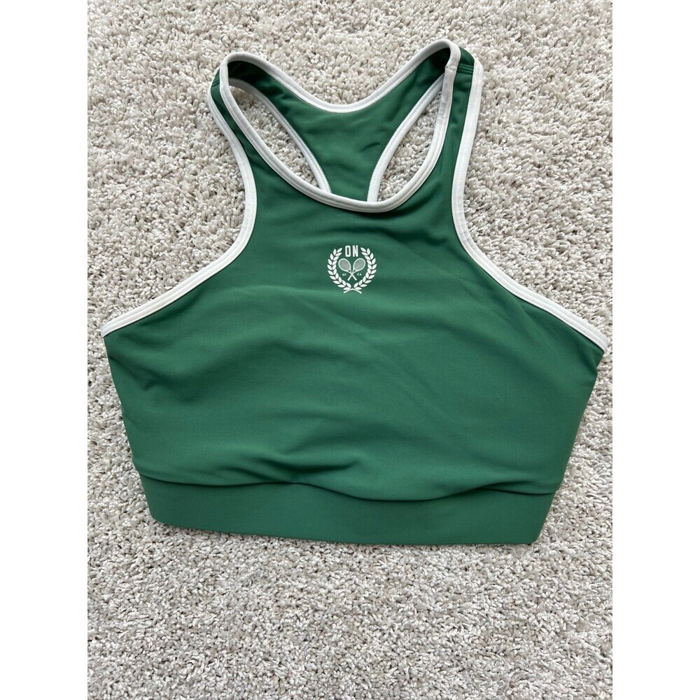 Old Navy PowerSoft Sports Bra Women Size M Green Support Racerback